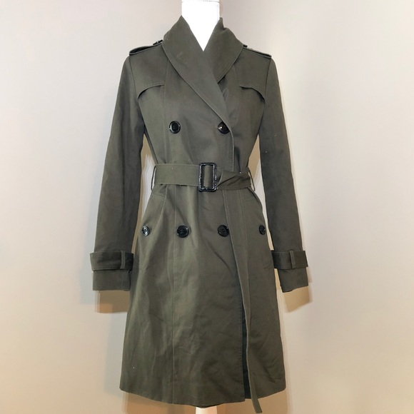 Kenneth Cole Reaction Jackets & Blazers - Kenneth Cole Reaction Army Green Trench Coat XS